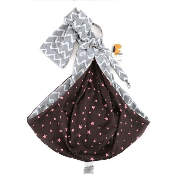 NWOT Furry Fido Chevron Grey Adjustable Pocket Pet Sling Papoose Carrier - Picture 3 of 11